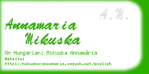 annamaria mikuska business card